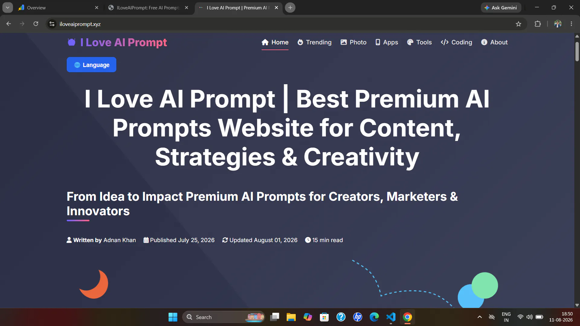 ai prompt library collection website logo