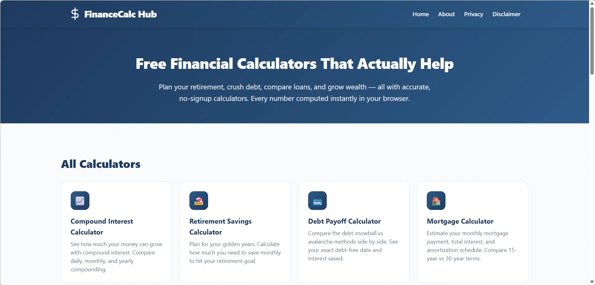 FinanceCalc Hub logo