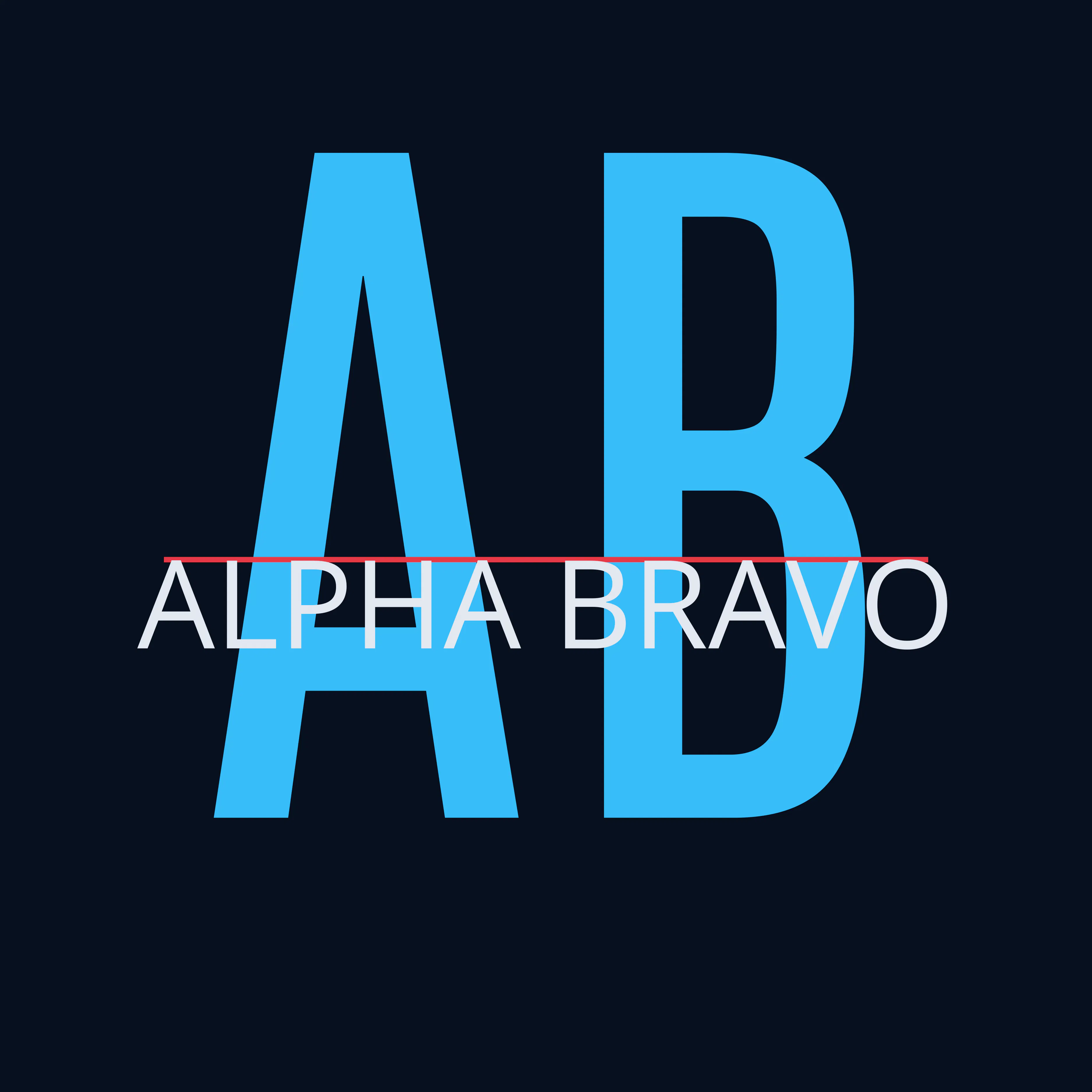 Alpha Bravo — NATO Phonetic Alphabet logo